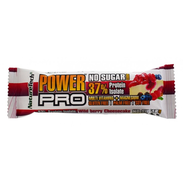 NatureTech Power Pro Multi Vitamins & Magnesium Μπάρα με 37% Πρωτεΐνη & Γεύση Wild Berry Cheesecake 50gr 