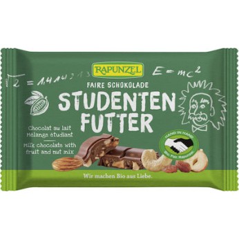 Rapunzel Σοκολάτα Γάλακτος με Ξηρούς Καρπούς & Φρούτα 100gr