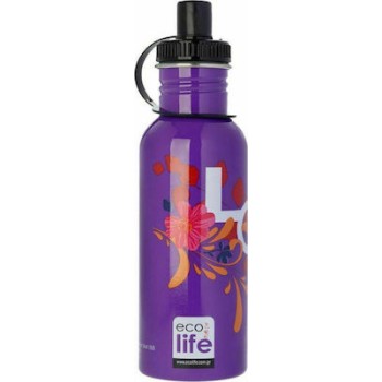 Ecolife Ανοξείδωτο Παγούρι Love 600ml