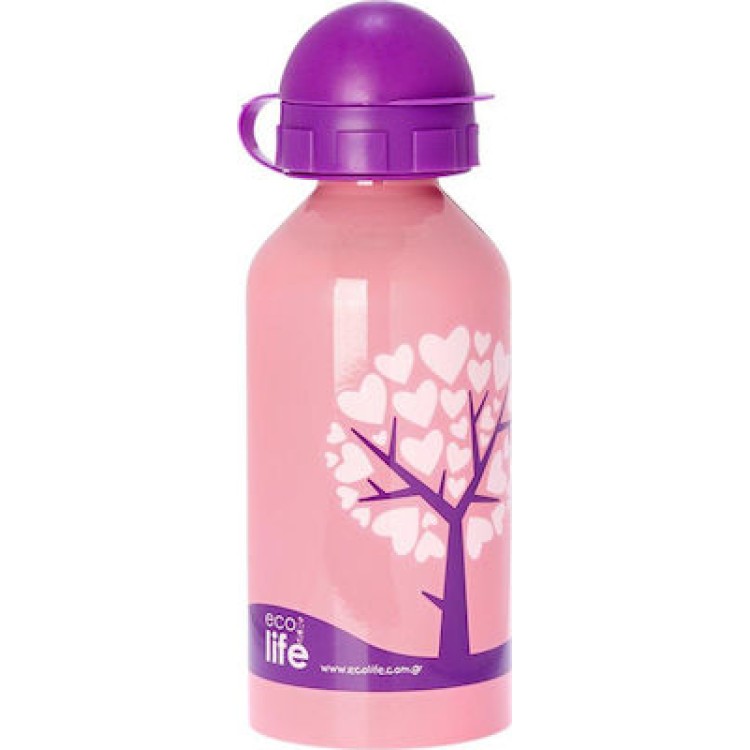 Ecolife Ανοξείδωτο Παγούρι Love Tree 500ml Μουκάλια/Θερμός & Φαγητοδοχεία