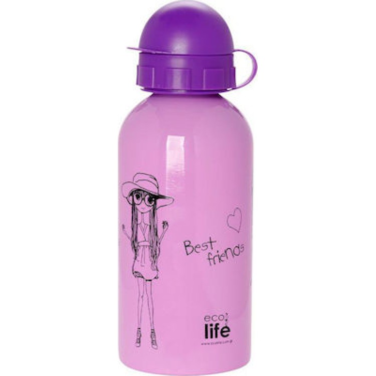 Ecolife Ανοξείδωτο Παγούρι Fashion 500ml Μουκάλια/Θερμός & Φαγητοδοχεία