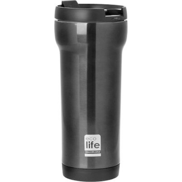 Ecolife Coffee Ποτήρι Θερμός σε Μαύρο χρώμα 420ml 