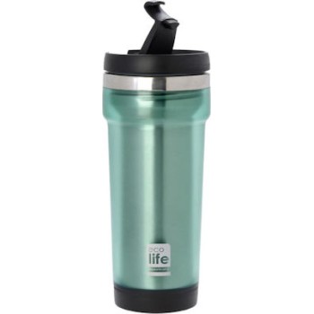 Green coffee thermos 420ml -Plastic outside