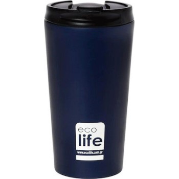 Ecolife Βlue black (matte) coffee thermos 370ml