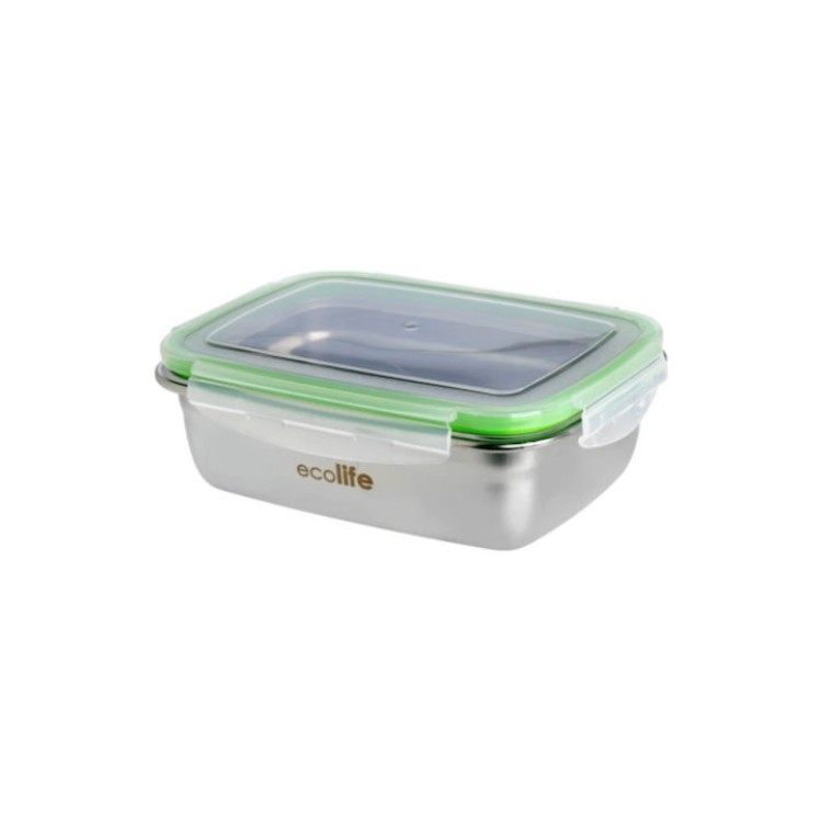 Ecolife Δοχείο Φαγητού Inox Πράσινο 850ml Μουκάλια/Θερμός & Φαγητοδοχεία