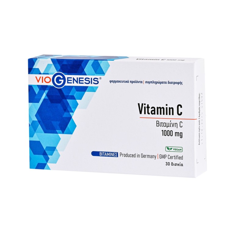 Viogenesis Vitamin C 1000mg 30 ταμπλέτες Βιταμίνες ,Πολυβιταμίνες