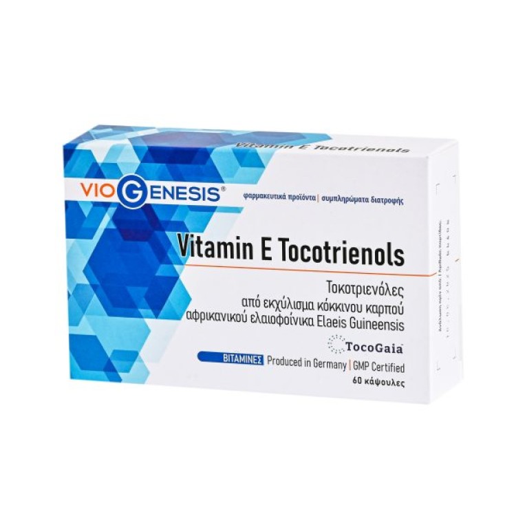 Viogenesis Vitamin E Tocotrienols 55.3mg 60 κάψουλες Βιταμίνες ,Πολυβιταμίνες