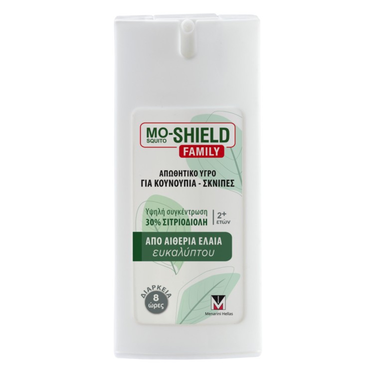 Menarini Mo-Shield Family Εντομοαπωθητικό Spray Απωθητικό Υγρό για Κουνούπια Σκνίπες Κατάλληλο & για Παιδιά 75ml 
