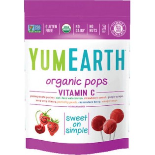 YumEarth Βιολογικά Γλειφιτζούρια Φρούτων με Βιταμίνη C με Γεύση Φρούτα 85gr