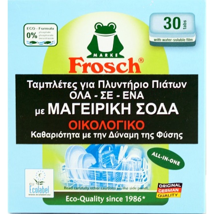 Frosch 30 Κάψουλες Πλυντηρίου Πιάτων 