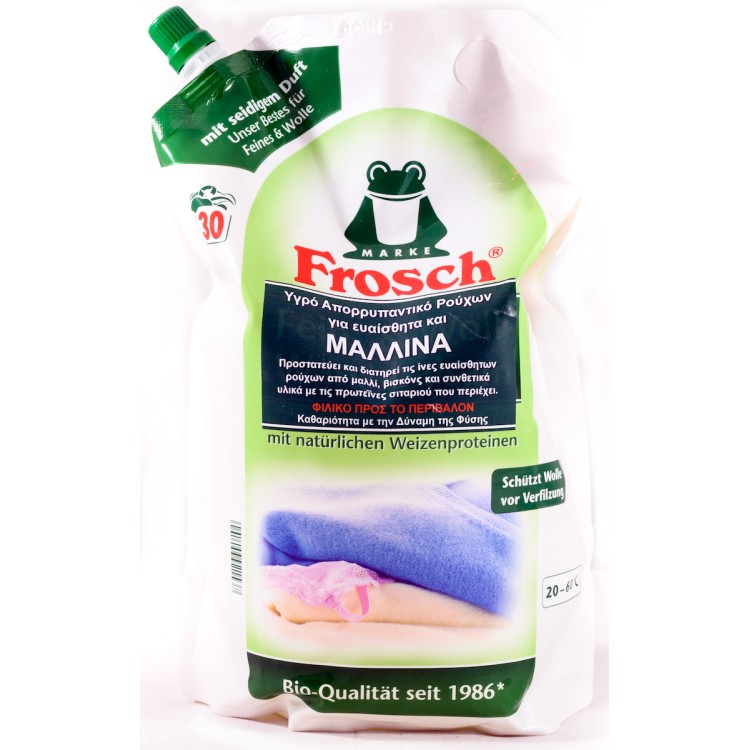 Frosch Υγρό Απορρυπαντικό για Ευαίσθητα & Μάλλινα Ρούχα 1.8L 