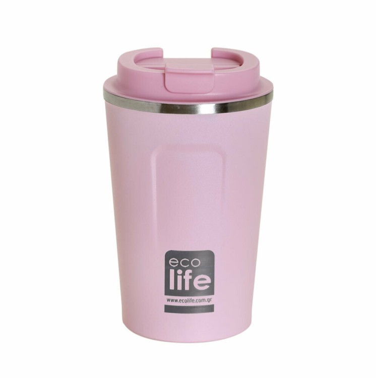 Ecolife Rose Pink coffee thermos 370ml  Μουκάλια/Θερμός & Φαγητοδοχεία