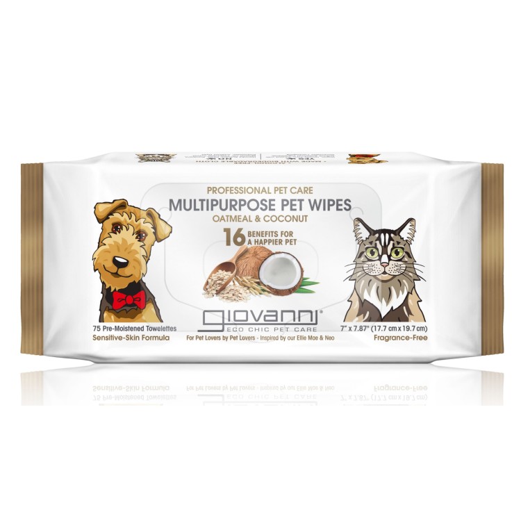 Giovanni Pet Multipurpose 75 Wipes Pack ΚΑΤΟΙΚΙΔΙΑ