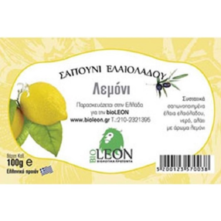 BioLeon Σαπούνι Ελαιόλαδου με Λεμόνι 100gr Αφρόλουτρα/Σαπούνια Σώματος