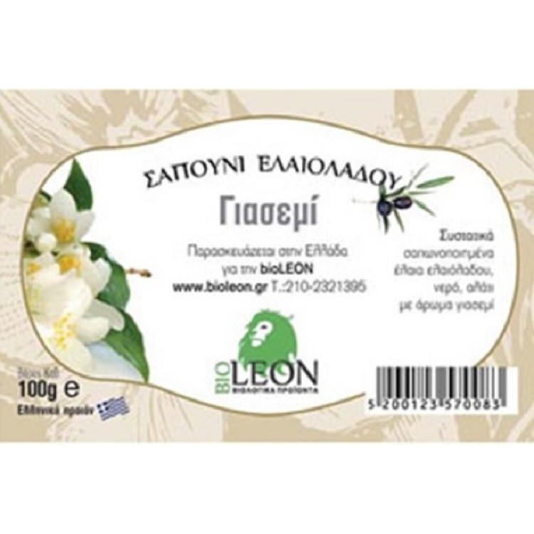 BioLeon Σαπούνι Ελαιόλαδου με Γιασεμί 100gr Αφρόλουτρα/Σαπούνια Σώματος