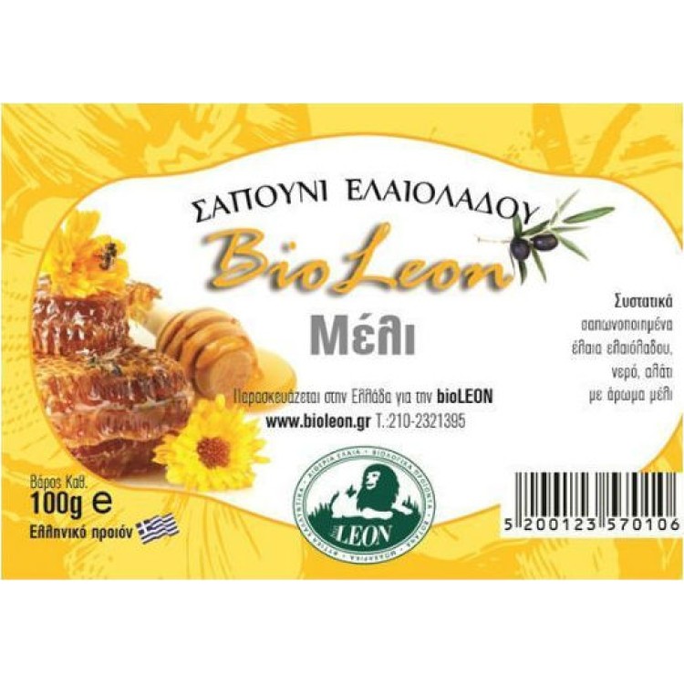 BioLeon Σαπούνι Ελαιόλαδου με Μέλι 100gr Αφρόλουτρα/Σαπούνια Σώματος