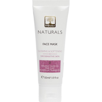 Bioselect Naturals Μάσκα Λάμψης & Ενυδάτωσης Για Ξηρή & Ευαίσθητη Επιδερμίδα 50ml