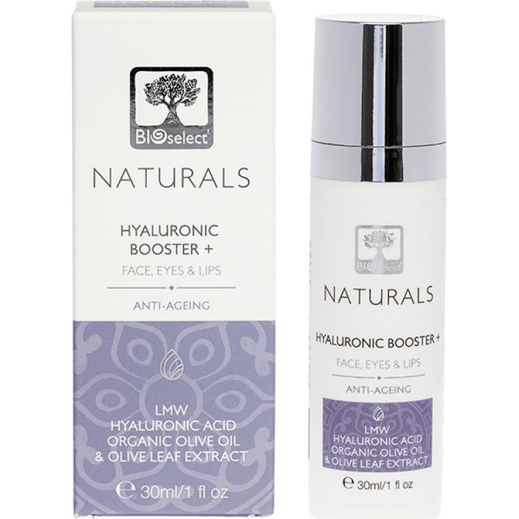 Bioselect Naturals Υαλουρονικό Booster + Πρόσωπο, Μάτια & Χείλια 30ml