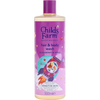 Childs Farm Παιδικό Αφρόλουτρο & Σαμπουάν με Βατόμουρο και Μήλο 500ml
