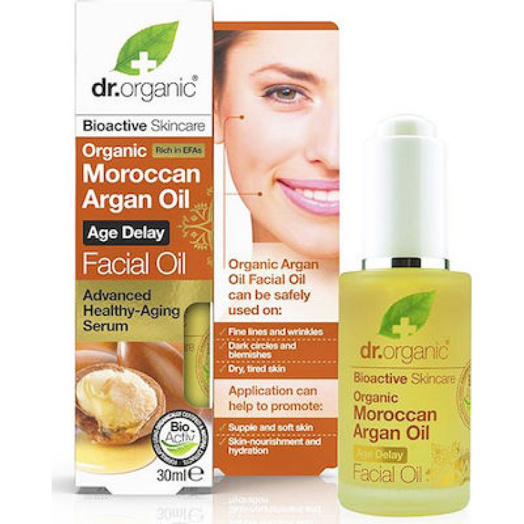 Dr.Organic Moroccan Argan Facial Oil Age Delay 30ml Οροί/Boosters