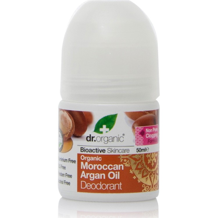 Dr.Organic Organic Deodorant Moroccan Argan Oil Roll-On 50ml Αποσμητικά 