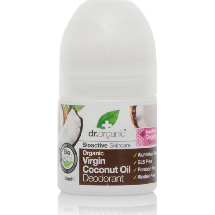 Dr.Organic Organic Deodorant Virgin Coconut Oil Roll-On 50ml Αποσμητικά 