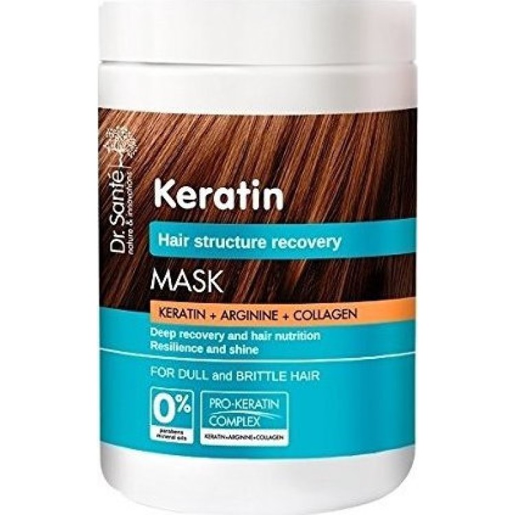 Dr.Sante Keratin Μάσκα Για Θαμπά & Εύθραυστα Μαλλιά 1000ml Μαλακτική-Μάσκα
