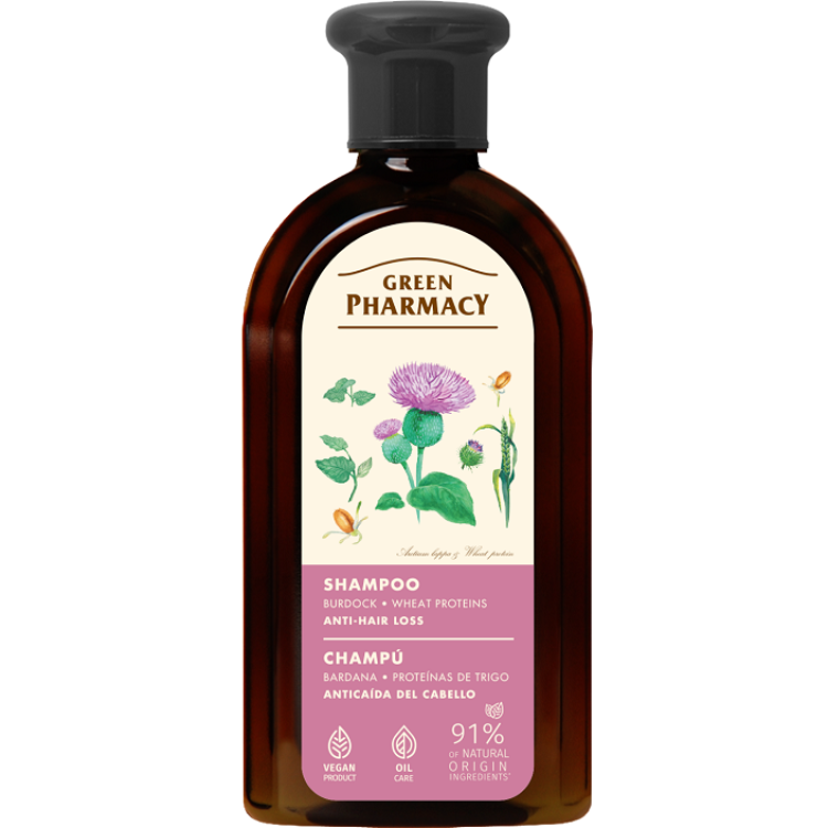Green Pharmacy Σαμπουάν Greater Burdock κατά της Τριχόπτωσης 350 ml Σαμπουάν