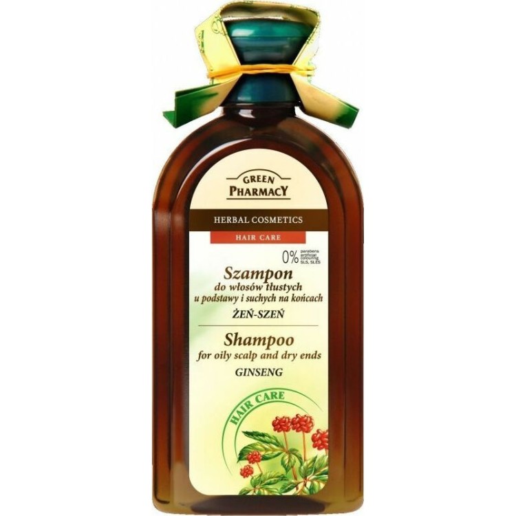 Green Pharmacy Σαμπουάν Ginseng για Λιπαρά στη Βάση και Ξηρά στις Άκρες 350ml