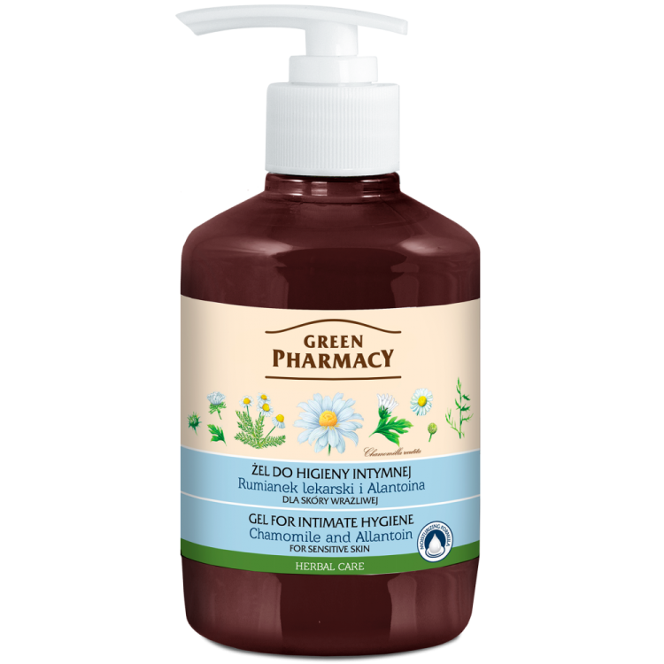 Green Pharmacy Gel Καθαρισμού της Ευαίσθητης Περιοχής με Χαμομήλι και Aλλαντοΐνη 370ml