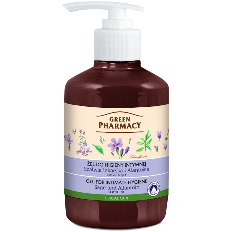 Green Pharmacy Gel Καθαρισμού της Ευαίσθητης Περιοχής με Φασκόμηλο και Aλλαντοΐνη 370ml