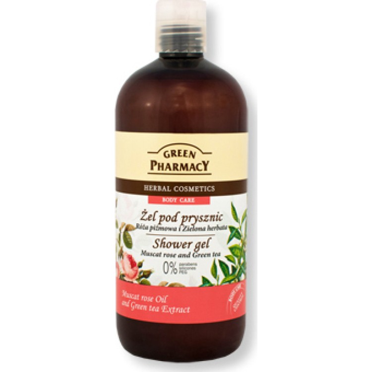 Green Pharmacy Shower Gel Muscat Rose & Green Tea 500ml