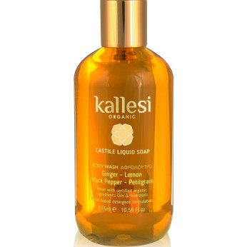 KALLESI ΥΓΡΟ ΣΑΠΟΥΝΙ BODY WASH ΤΖΙΝΤΖΕΡ ΛΕΜΟΝΙ ΜΑΥΡΟ ΠΙΠΕΡΙ ΝΕΡΑΝΤΖΙ 313ML