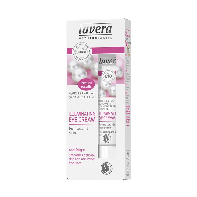 Lavera  Illuminating Κρέμα Ματιών με εκχύλισμα πέρλας & βιολογική καφεΐνη 15 ml Μάτια/Χείλη