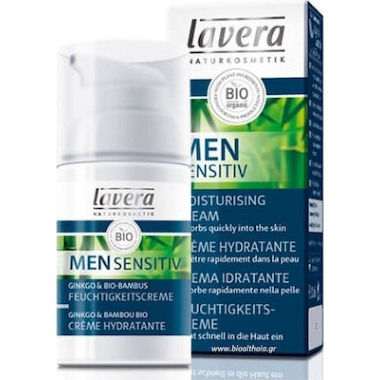 Lavera Men Sensitiv Ginkgo& Bio Bambus Moisturising Cream 30ml Ανδρική Περιποίηση
