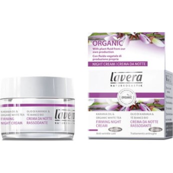Lavera Συσφικτική Κρέμα Νυκτός με άσπρο τσάι & έλαιo karanja 50ml