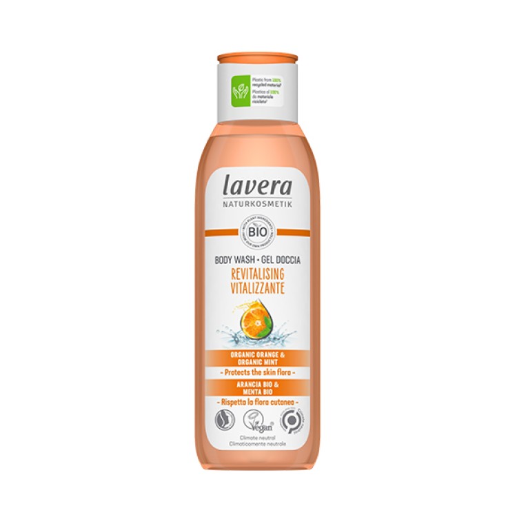 Lavera High Vitality Body Wash with Organic Orange & Mint 250ml Αφρόλουτρα/Σαπούνια Σώματος