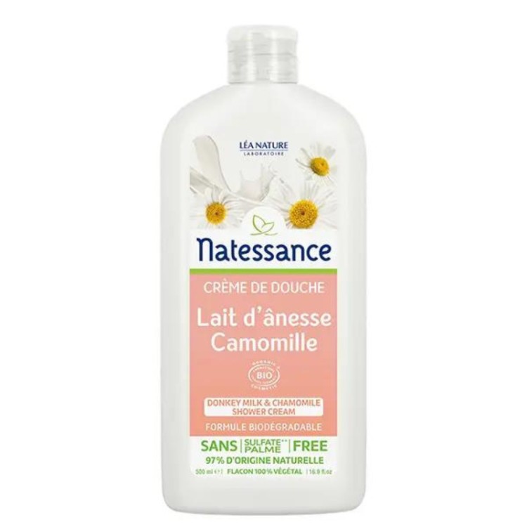 Natessance  Βιολογικό Κρεμώδες Αφρόλουτρο με Γάλα Γαϊδούρας & Χαμομήλι 500ml Αφρόλουτρα/Σαπούνια Σώματος