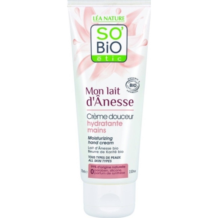 So Bio Βιολογική Κρέμα Χεριών με Γάλα Γαϊδούρας 75ml