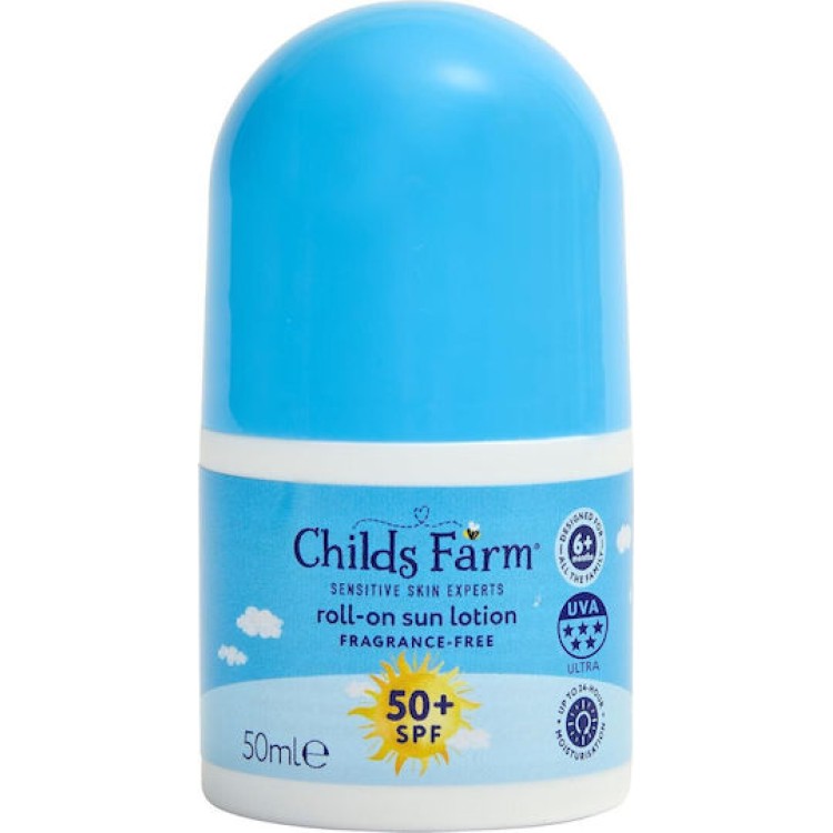 Childs Farm Roll On SPF50 Αδιάβροχο Παιδικό Αντηλιακό Stick 50ml