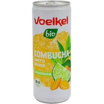 Voelkel Ανθρακούχο Τσάι Κομπούχα Lime-Τζίντζερ Bio 250ml