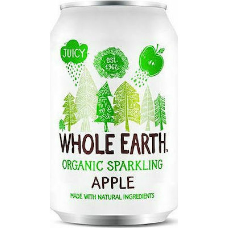Whole Earth Ανθρακούχο Ποτό Μήλο με Σιρόπι Αγαύης 330ml Χυμοί -Αναψυκτικά