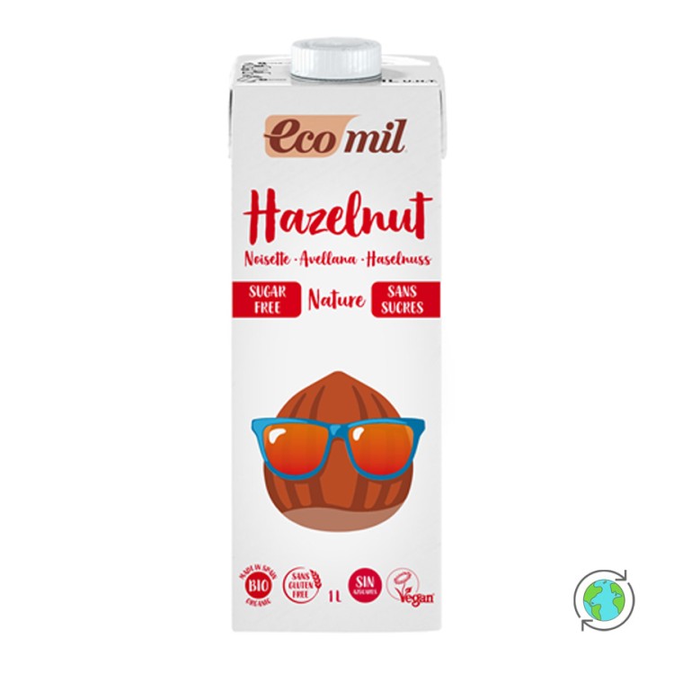 Ecomil Βιολογικό Φυτικό Γάλα Φουντούκι Χωρίς Ζάχαρη 1000ml Φυτικά Ροφήματα