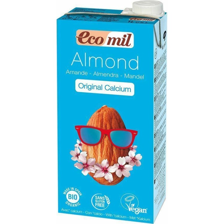 Ecomil Ρόφημα Αμυγδάλου με Ασβέστιο & Σιρόπι Αγαύης 1000ml Φυτικά Ροφήματα