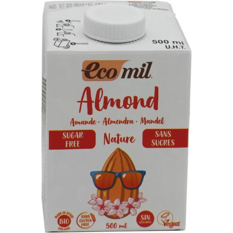 Ecomil Βιολογικό Φυτικό Γάλα Αμυγδάλου 500ml Φυτικά Ροφήματα