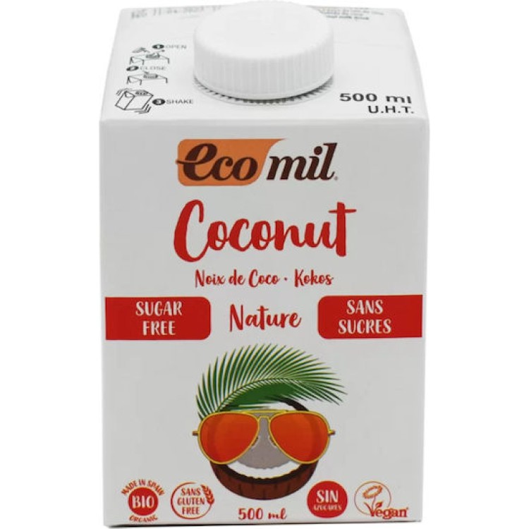 Ecomil Βιολογικό Φυτικό Γάλα Καρύδας 500ml Φυτικά Ροφήματα