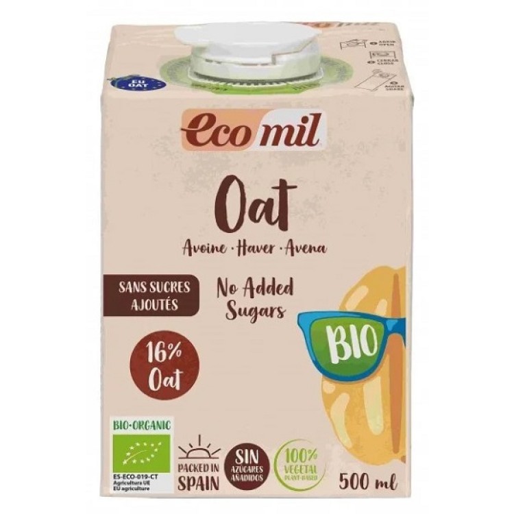 Ecomil Βιολογικό Ρόφημα Βρώμης Φυσικό 500ML Φυτικά Ροφήματα