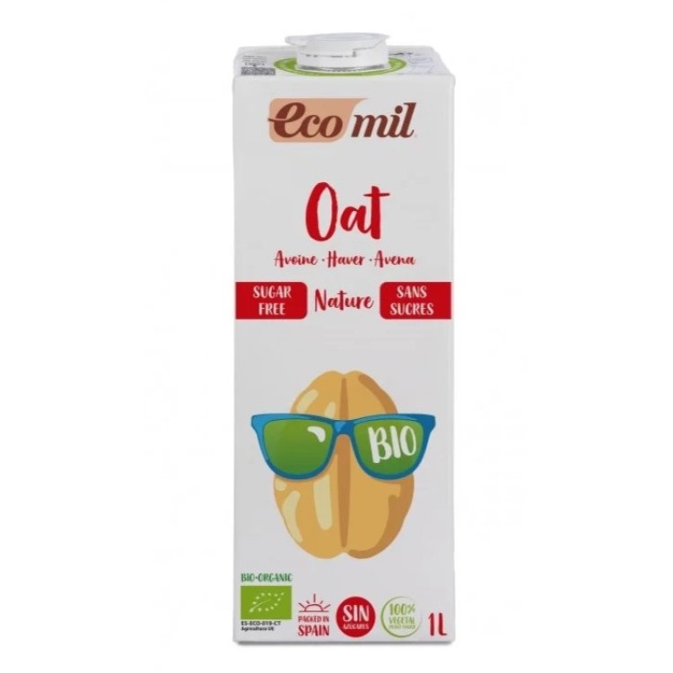 Ecomil Βιολογικό Ρόφημα Βρώμης Φυσικό με 0% Σάκχαρα 1Lt Φυτικά Ροφήματα