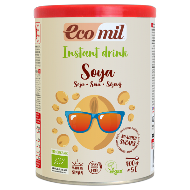 Ecomil Βιολογικό Ρόφημα Σόγιας Σε Σκόνη 400gr Φυτικά Ροφήματα