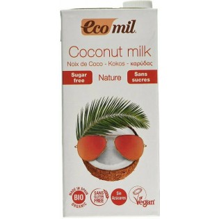 Ecomil Βιολογικό Φυτικό Γάλα Καρύδας 4,5% Χωρίς Ζάχαρη - Χωρίς Γλουτένη 1000ml